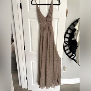 Shimmery chrome gown